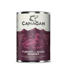 Konserv koertele Canagan Turkey & Duck Dinner kalkuni- ja pardilihaga, 400 g