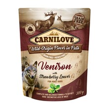 Märgtoit koertele Carni Love Dog Pouch hirve ja maasikatega, 300 g