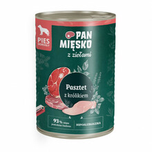 Märgtoit koertele PAN MIĘSKO küülikuga ja ürtidega, 400 g