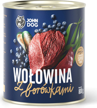 Märgtoit koertele John Dog Berry Adult Beef with Blueberries, 800 g