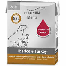 Pastet koertele Platinum Menu Adult Iberico+Turkey, 185 g