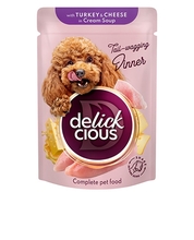 Konserv koertele Delickcious kalkuni ja juustuga, 85 g