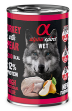 Konserv koertele Alpha Spirit kalkunipirni ja pirniga, 400 g
