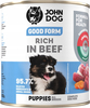 Märgtoit kutsikatele John Dog Good Form Puppy Feed Beef, 800 g