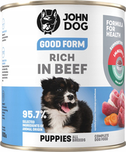 Märgtoit kutsikatele John Dog Good Form Puppy Feed Beef, 800 g