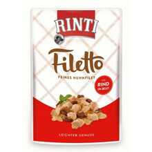 Konserv koertele Rinti Filetto kanaliha ja veiselihaga, 100 g