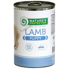 Konservtoit kutsikatele lambalihaga NATURE'S PROTECTION, 400 g