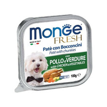 Koeratoit Monge Fresh, pasteet kanaliha ja köögiviljadega, 100 g