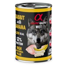 Konserv koertele Alpha Spirit Wet küülikuliha ja banaaniga, 400 g