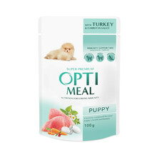 Konserv kutsikatele Optimeal kalkuni ja porgandiga kastmes, 100 g
