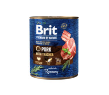 Konserv koertele Brit Premium by Nature sealiha ja trahheedega, 800 g