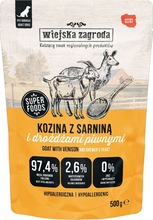 Märgtoit koertele Wiejska Zagroda kitse- ja hirvelihaga, 500 g