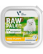 Pasteet väikest tõugu kutsikatele kalkuniga Vetexpert Raw Paleo Mini Puppy, 150 g