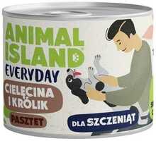Märgtoit kutsikatele Animal Island Everyday Puppy vasika- ja küülikulihaga, 185 g