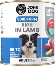 Märgtoit koertele John Dog Good Form Adult lambaga, 800 g