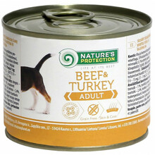 Konserv koertele Nature's Protection veise- ja kalkunilihaga, 200 g