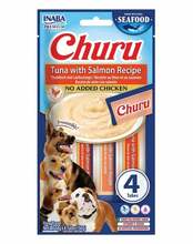 Kreemjad maiused koertele Inaba Dog Churu, tuunikala ja lõhe, 4x14 g