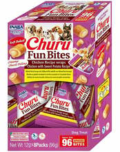 Maiused koertele Inaba Churu Fun Bites kanaga ja maguskartuliga, 8x12 g