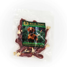 Maiustus koertele Real Dog Snacks pardikoib kaltsiumiluu peal, 500 g