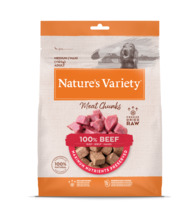 Lüofiliseeritud veiselihamaiused koertele Nature's Variety Meat Chunks, 50 g