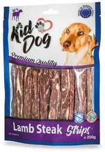 Maiused koertele Kiddog Strips lambaliha ja pühvlinahaga, 250 g