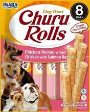 Inaba Churu Rolls kana ja lõhega, maiustus koertele, 8x12g