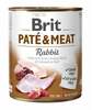 Märgtoit koertele Brit Pate & Meat Rabbit, 800 g