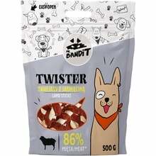 Maiustus koertele Mr Bandit Twister lambalihaga, 500 g