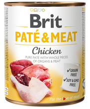 Märgtoit koertele Brit Pate & Meat kanaga, 800 g