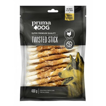 Maiustus koertele Primadog kanaliha ja töödeldud nahaga närimispulk, 400 g