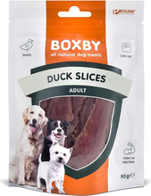 Maius koertele Boxby Duck Slices, pardilihaga, 90 g