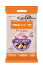 Lüofiliseeritud maiused koertele Nature's Variety Meat Bites kalkuniga, 20 g