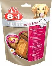 Maiustus koertele 8IN1 Fillets Pro Skin & Coat S, 80 g