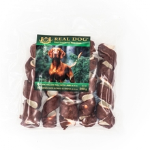 Maiustus koertele Real Dog Snacks toornahast rull lambalihaga, 18-20 cm, 500 g