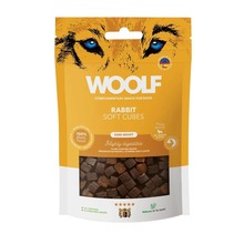 Pehmed maiused koertele Woolf Soft Cubes küülikuga, 100 g