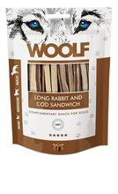 Maius koertele Woolf Long Rabbit and Cod Sandwich, 100 g