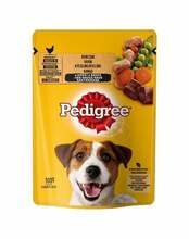 Märgtoit koertele Pedigree kanaga ja köögiviljadega, 24 x 0.1 kg