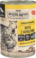 Märgtoit koertele Wiejska Zagroda kalkuni ja lambalihaga, 400 g