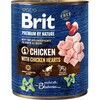 Märgtoit koertele Brit Premium by Nature Chicken with Hearts, 800 g