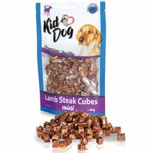 Maiused koertele Kiddog Lamb Cubes Mini lambalihaga, 80 g