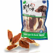 Maiused koertele Kiddog Meat küüliku kõrvad pardilihaga, 250 g