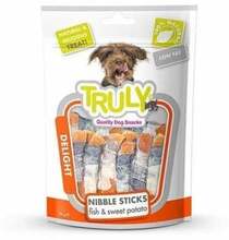 Maiustus koertele Truly Nibble Sticks kalaga ja bataadiga, 0.09 kg