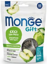 Maiustus koertele Monge Gift Super M Sensitive Digestion kikerherne ja õunaga, 150 g