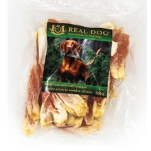 Maiused koertele Real Dog Snacks jänese kõrvad pehme kanaga, 500 g