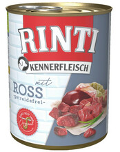 Konservtoit täiskasvanud koertele Rinti Kennerfleisch hobuseliha, 800 g