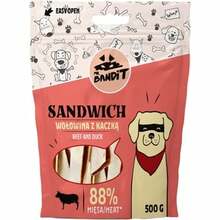 Maiustus koertele Mr. Bandit Sandwich veiseliha ja pardiga, 500 g