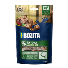 Maiustus koertele Bozita Meaty Bites põdra ja pardi maitsega, 70 g