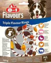 Maiused koertele 8in1 Flavours Triple Flavour Rings, M/L, 120 g