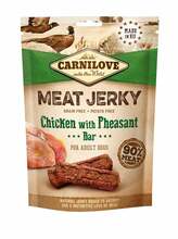 Maiustus koertele Carnilove Jerky kanaliha ja faasanilihaga, 100 g