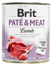 Märgtoit koertele Brit Pate & Meat lambalihaga, 800 g